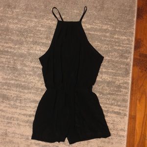 Black Sheer Romper w/ pockets